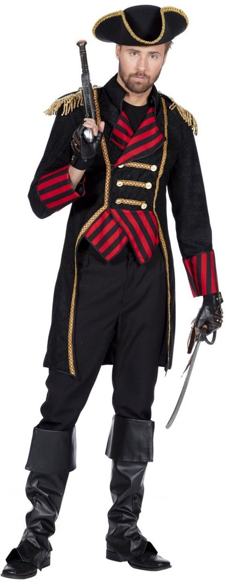 Piraat & Viking Kostuum | Beruchte Piraat William Kidd Kapitein Man | Maat 50 | Carnaval kostuum | Verkleedkleding
